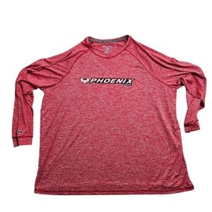 Holloway Phoenix Boats Performance Shirt 3XL Red Heather Long Sleeve Raglan